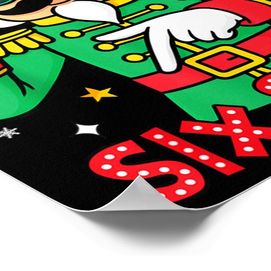 Funny Six Seven Meme Christmas Nutcracker Saying 6 Poster (Hoek)