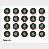 Funny Six Seven Meme Christmas Nutcracker Saying 6 Ronde Sticker (Vel)