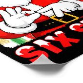 Funny Six Seven Meme Christmas Santa Saying 6 7 Bo Poster (Hoek)