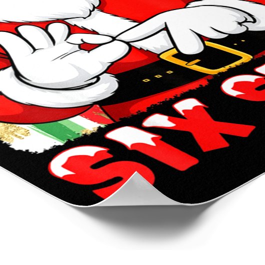 Funny Six Seven Meme Christmas Santa Saying 6 7 Bo Poster (Hoek)