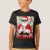Funny Six Seven Meme Christmas Santa Saying 6 7 Bo T-shirt (Voorkant)