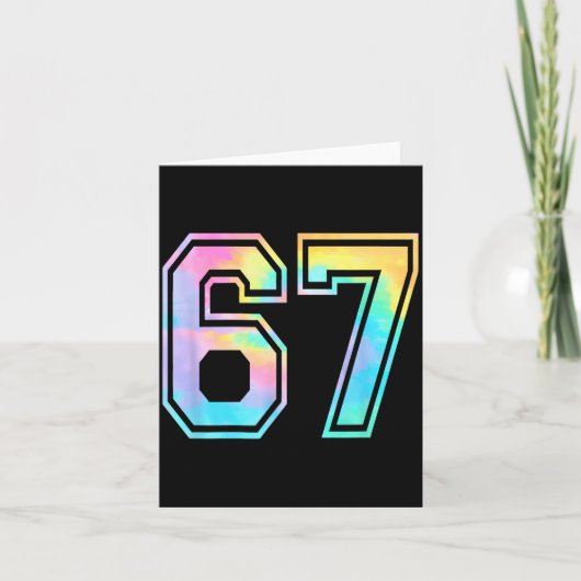 Funny Six Seven Meme Gen Alpha Slang  Kaart (Voorkant)