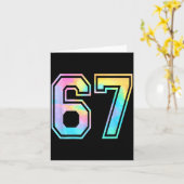 Funny Six Seven Meme Gen Alpha Slang  Kaart (Gele Bloem)