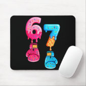 Funny Six Seven Meme Ice Cream Drip 67 Boxing Muismat (Met muis)