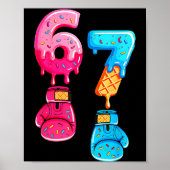 Funny Six Seven Meme Ice Cream Drip 67 Boxing Poster (Voorkant)