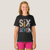 Funny Six Seven Meme: Teacher Explains 6-7 T-shirt (Voorkant volledig)