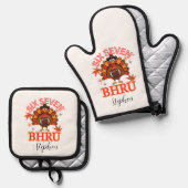 Funny Six Seven Meme Turkey Bruh,Postcard Ovenwant & Pannenlap Set (Voorkant / Achterkant)