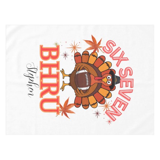 Funny Six Seven Meme Turkey Bruh, Tafelkleed (Voorkant (Horizontaal))