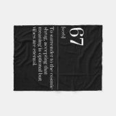 Funny Six Seven Number 67 Meme Dictionary Definiti Fleece Deken (Voorkant (Horizontaal))