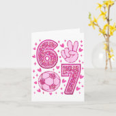 Funny Six Seven Soccer Valentines Day Men Women Ki Kaart (Gele Bloem)