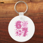 Funny Six Seven Soccer Valentines Day Men Women Ki Sleutelhanger (Voorkant)