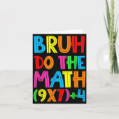 Funny Six Seven Teacher Student Bruh Do The Math 6 Kaart (Voorkant)