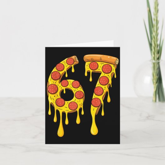 Funny Six Seven Zza 67 Number Kaart (Voorkant)