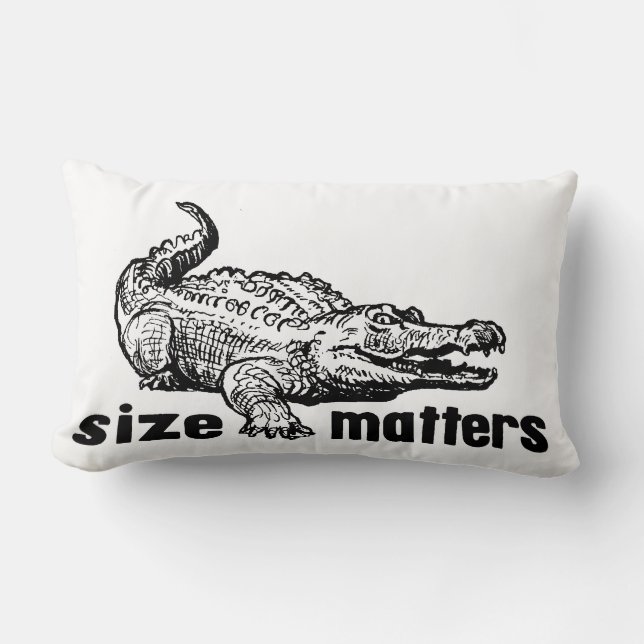 Funny SIZE Maters - Alligator of krokodil Kussen (Voorkant)