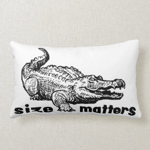 Funny SIZE Maters - Alligator of krokodil Kussen