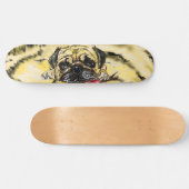 Funny SKateboard met Pug Dog (Horizontaal)