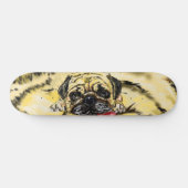 Funny SKateboard met Pug Dog (Horizontaal)