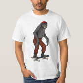 Funny Skateboard Monkey Gift idea 4 Skate & Halfpi T-shirt (Voorkant)