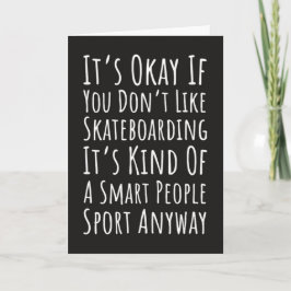 Funny Skateboarding Cards Humor Skater Sports  Kaart