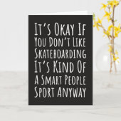 Funny Skateboarding Cards Humor Skater Sports  Kaart (Gele Bloem)