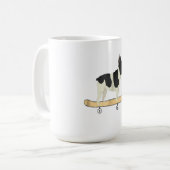 Funny Skateboarding French Bulldog Puppy Gift Koffiemok (Voorkant links)