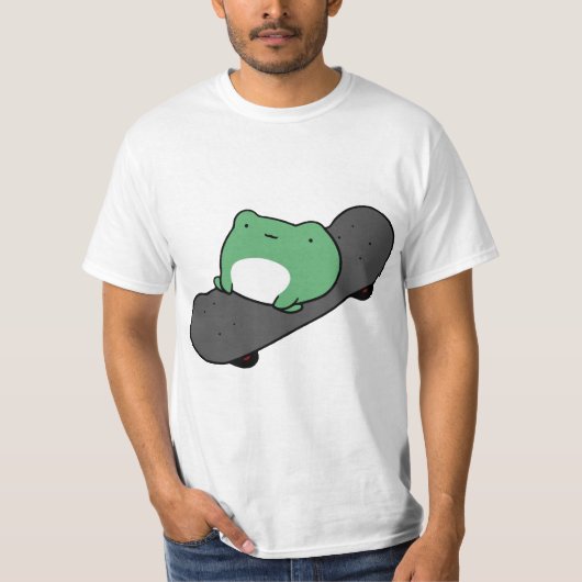 Funny Skateboarding Frog T-shirt (Voorkant)