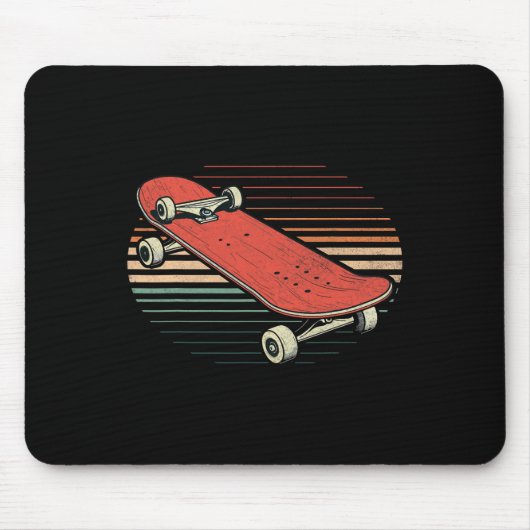Funny Skateboarding Longboard Performing Tricks Sk Muismat (Voorkant)