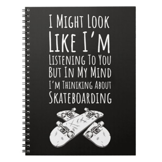 Funny Skater Gifts Skateboarder Sports Skating Notitieboek (Voorkant)