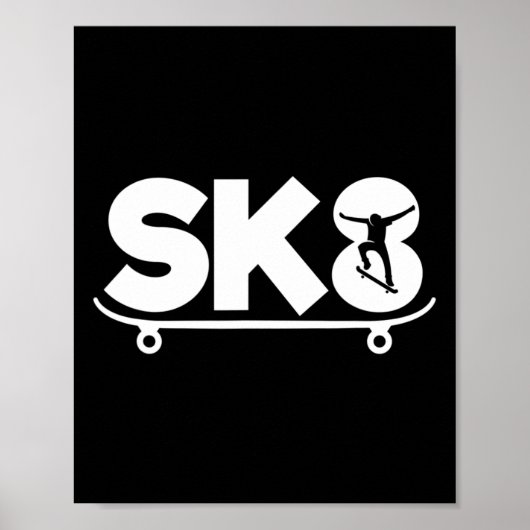 Funny Skater Skateboarding  Poster (Voorkant)