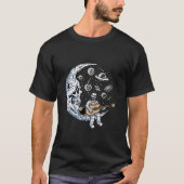 Funny Skeleton Astronaut speelt gitaar Rock Music  T-shirt (Voorkant)