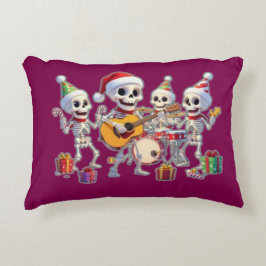 Funny Skeleton Band Christmas & New Year – 3D Cart Accent Kussen