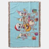 Funny Skeleton Band Christmas & New Year – 3D Cart Deken (Voorkant Verticaal)