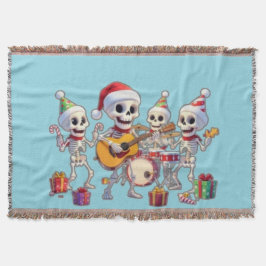 Funny Skeleton Band Christmas & New Year – 3D Cart Deken