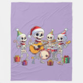Funny Skeleton Band Christmas & New Year – 3D Cart Fleece Deken (Voorkant)