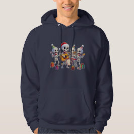 Funny Skeleton Band Christmas & New Year – 3D Cart Hoodie