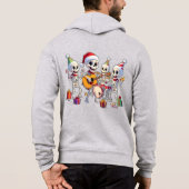 Funny Skeleton Band Christmas & New Year – 3D Cart Hoodie (Achterkant)