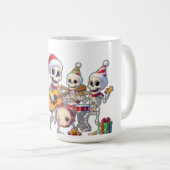 Funny Skeleton Band Christmas & New Year – 3D Cart Koffiemok (Voorkant rechts)