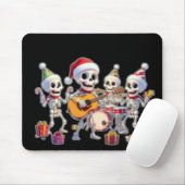 Funny Skeleton Band Christmas & New Year – 3D Cart Muismat (Met muis)