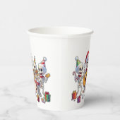 Funny Skeleton Band Christmas & New Year – 3D Cart Papieren Bekers (Rechts)