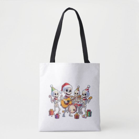 Funny Skeleton Band Christmas & New Year – 3D Cart Tote Bag (Voorkant)