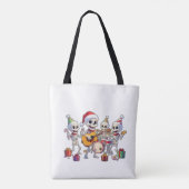 Funny Skeleton Band Christmas & New Year – 3D Cart Tote Bag (Achterkant)