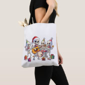 Funny Skeleton Band Christmas & New Year – 3D Cart Tote Bag (Dichtbij)