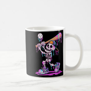 Funny Skeleton Baseball Drip Boys Youth Kinder Hal Koffiemok
