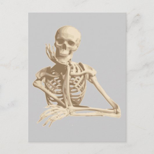Funny Skeleton Briefkaart (Voorkant)