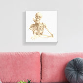 Funny Skeleton Canvas Afdruk (Insitu (Woonkamer))
