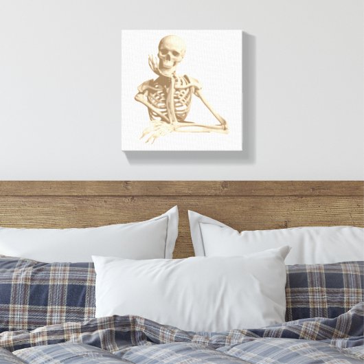 Funny Skeleton Canvas Afdruk (Insitu (Slaapkamer))