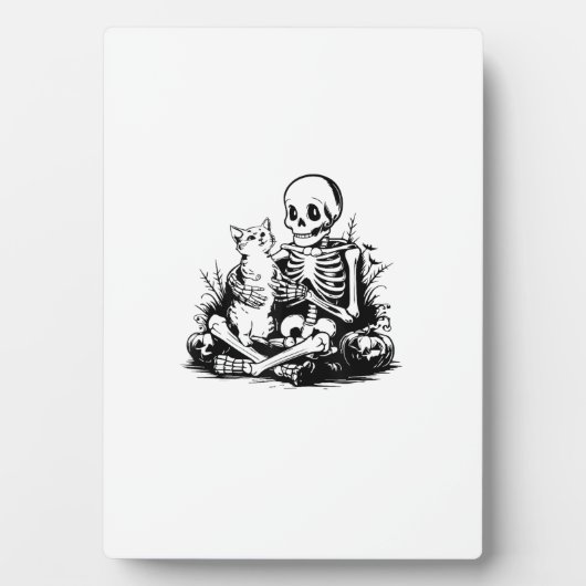 Funny Skeleton Cat Skull Kitty Cute Cat Goth Hallo Fotoplaat (voorkant)