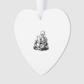 Funny Skeleton Cat Skull Kitty Cute Cat Goth Hallo Ornament (voorkant)