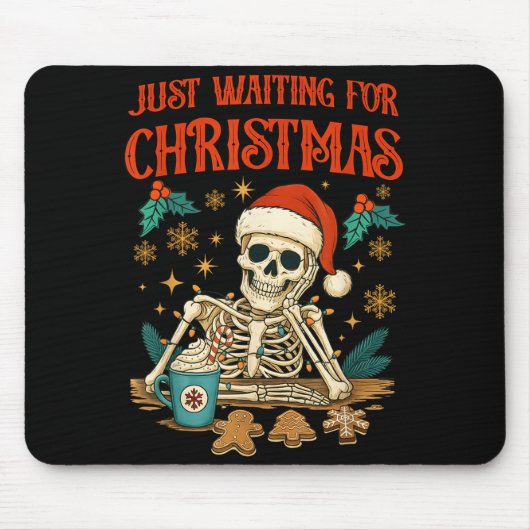 Funny Skeleton Christmas Muismat (Voorkant)
