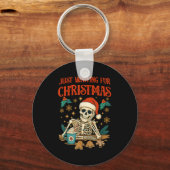 Funny Skeleton Christmas Sleutelhanger (Voorkant)
